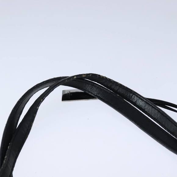 PRADA Hand Bag Leather Black Silver Auth 109379 - Picture 8 of 16